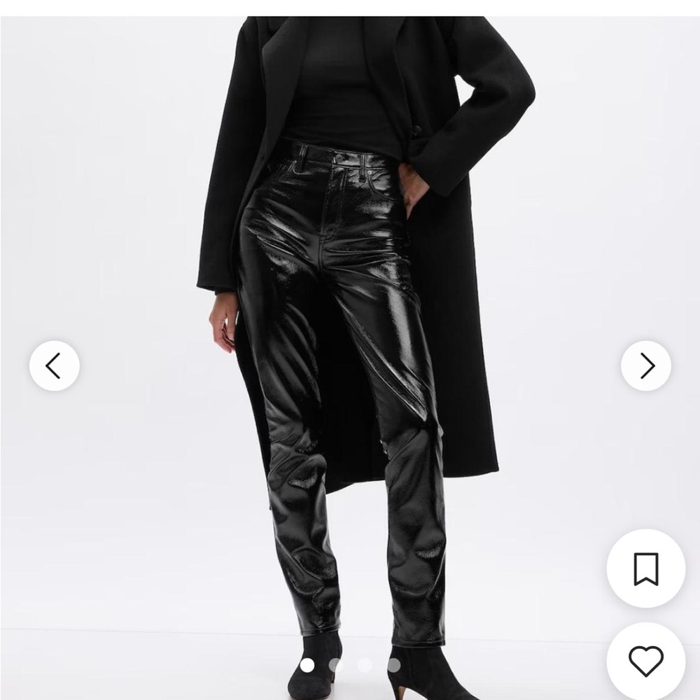 The GAP vintage slim faux patent leather pants NWT